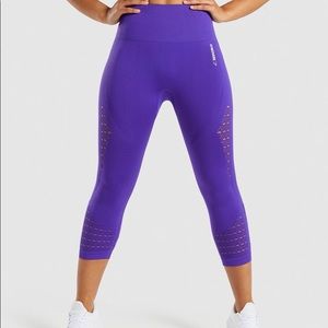 Gymshark purple seamless energy cropped leggings
